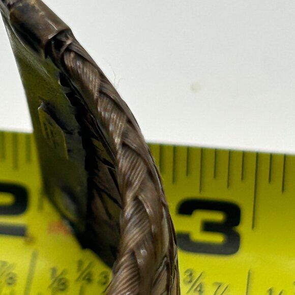 Sarah Cavender Metalworks Woven Copper-tone Cuff Bracelet Wide Design Handmade - Picture 11 of 11